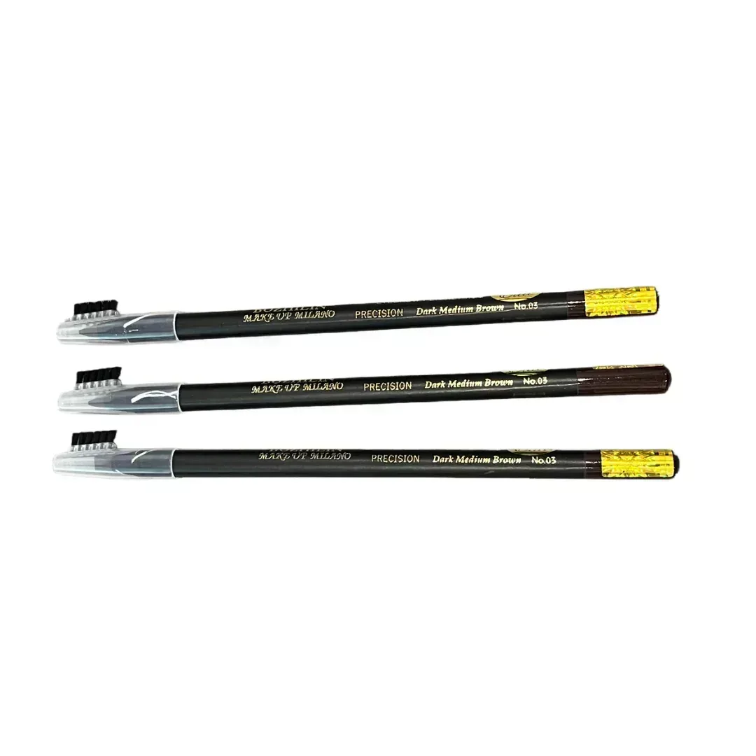 Precision Eyebrow Pencil with Spoolie – Dark Medium Brown