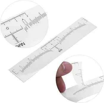 Disposable Transparent Eyebrow Mapping Ruler Stickers