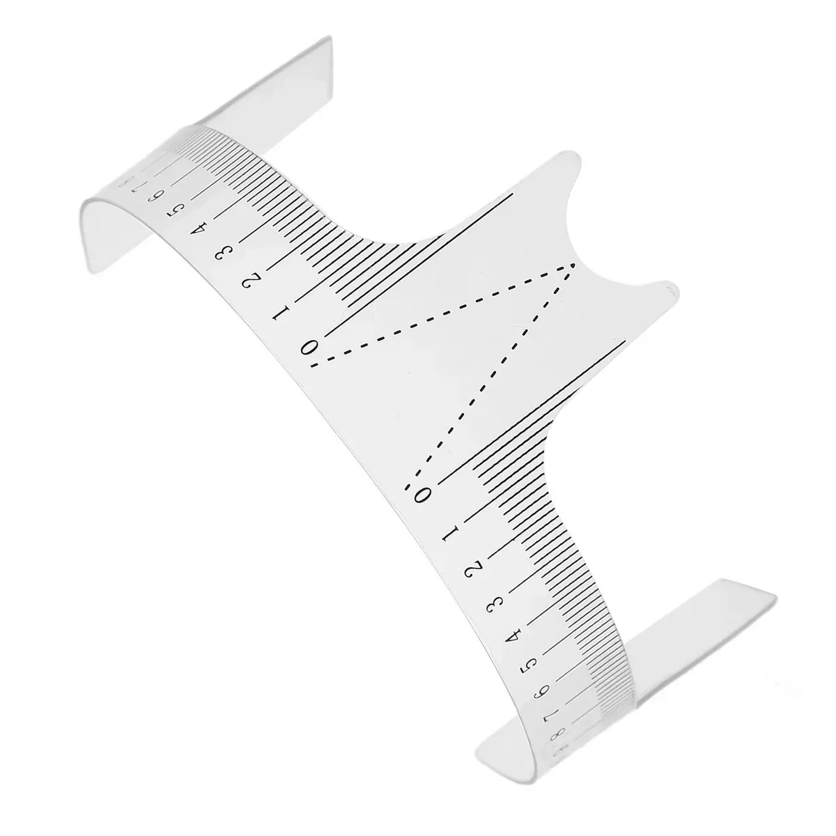 Acrylic Eyebrow Symmetry Shaping Ruler – Nose Bridge Style